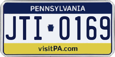 PA license plate JTI0169