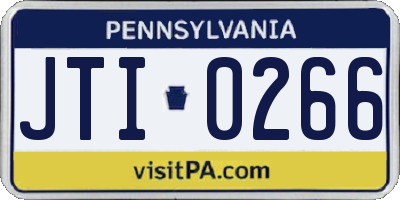 PA license plate JTI0266