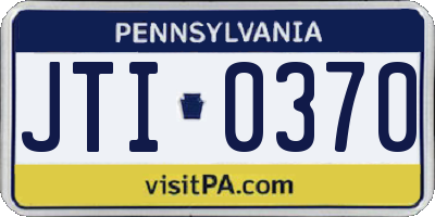 PA license plate JTI0370