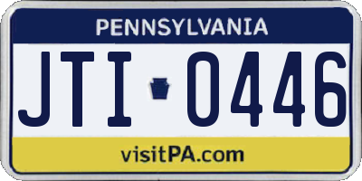 PA license plate JTI0446