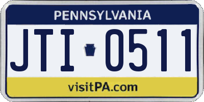 PA license plate JTI0511
