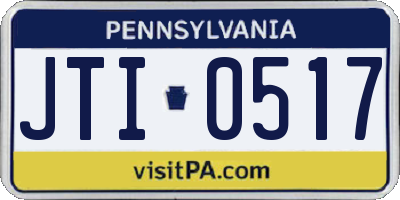 PA license plate JTI0517