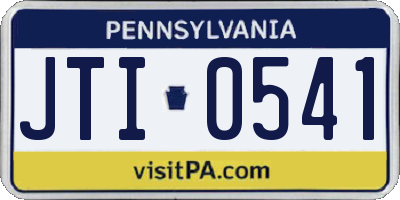 PA license plate JTI0541