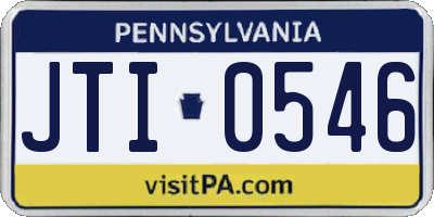 PA license plate JTI0546