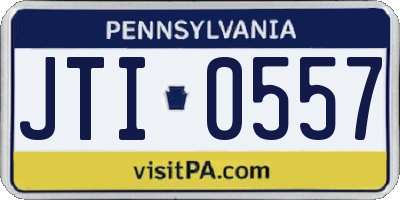 PA license plate JTI0557