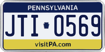 PA license plate JTI0569