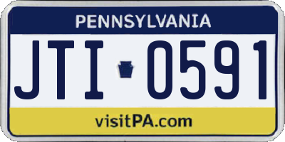 PA license plate JTI0591