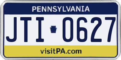 PA license plate JTI0627