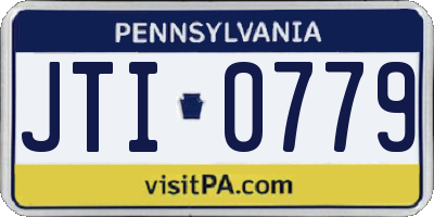 PA license plate JTI0779