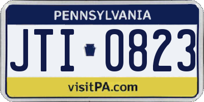 PA license plate JTI0823