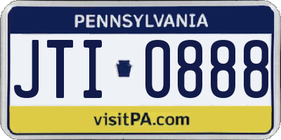 PA license plate JTI0888