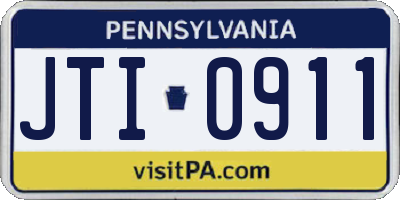 PA license plate JTI0911