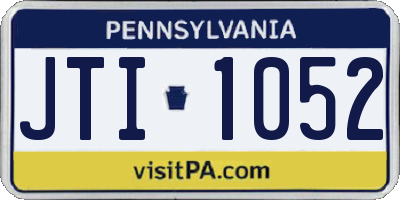 PA license plate JTI1052