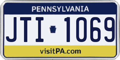 PA license plate JTI1069