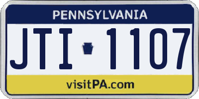 PA license plate JTI1107