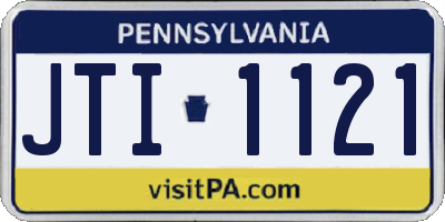 PA license plate JTI1121