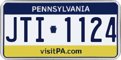 PA license plate JTI1124