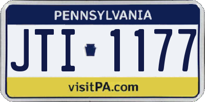 PA license plate JTI1177