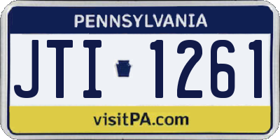 PA license plate JTI1261