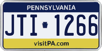 PA license plate JTI1266