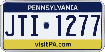 PA license plate JTI1277