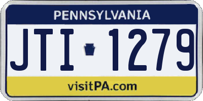 PA license plate JTI1279