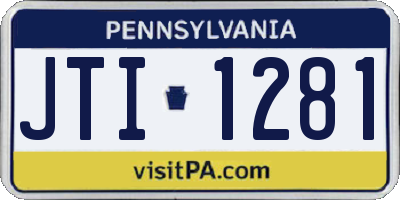 PA license plate JTI1281