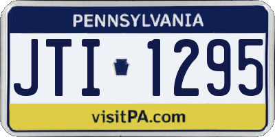 PA license plate JTI1295
