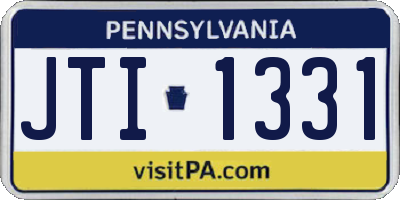 PA license plate JTI1331