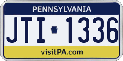 PA license plate JTI1336