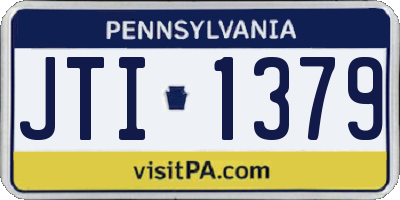 PA license plate JTI1379
