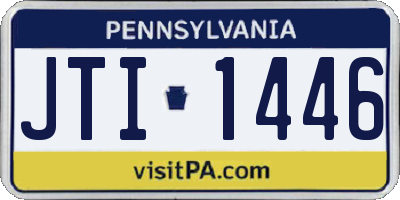 PA license plate JTI1446