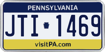 PA license plate JTI1469