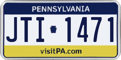 PA license plate JTI1471
