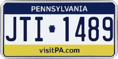 PA license plate JTI1489