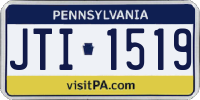 PA license plate JTI1519