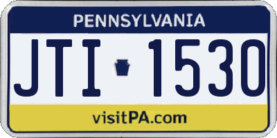PA license plate JTI1530