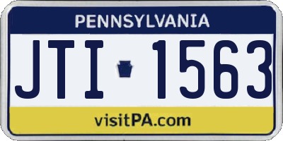 PA license plate JTI1563
