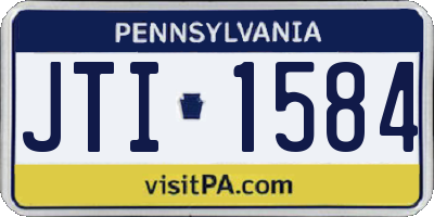 PA license plate JTI1584