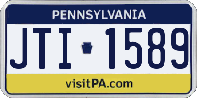PA license plate JTI1589