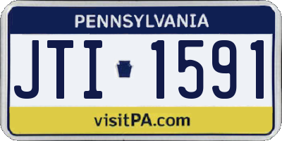 PA license plate JTI1591