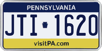 PA license plate JTI1620