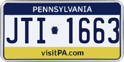 PA license plate JTI1663