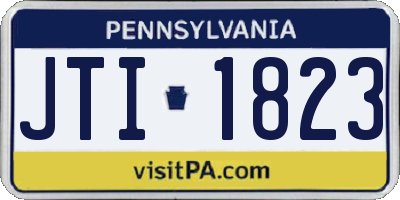 PA license plate JTI1823