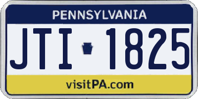 PA license plate JTI1825