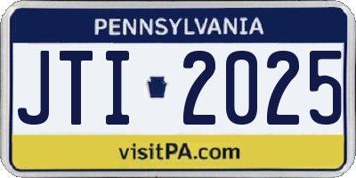 PA license plate JTI2025