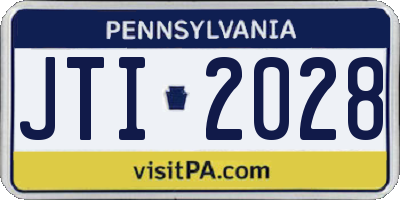 PA license plate JTI2028