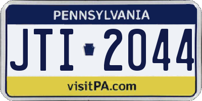 PA license plate JTI2044