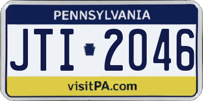 PA license plate JTI2046