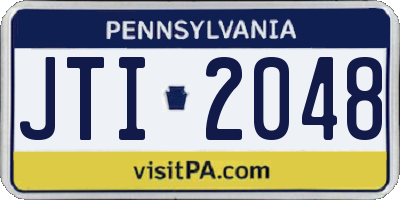 PA license plate JTI2048